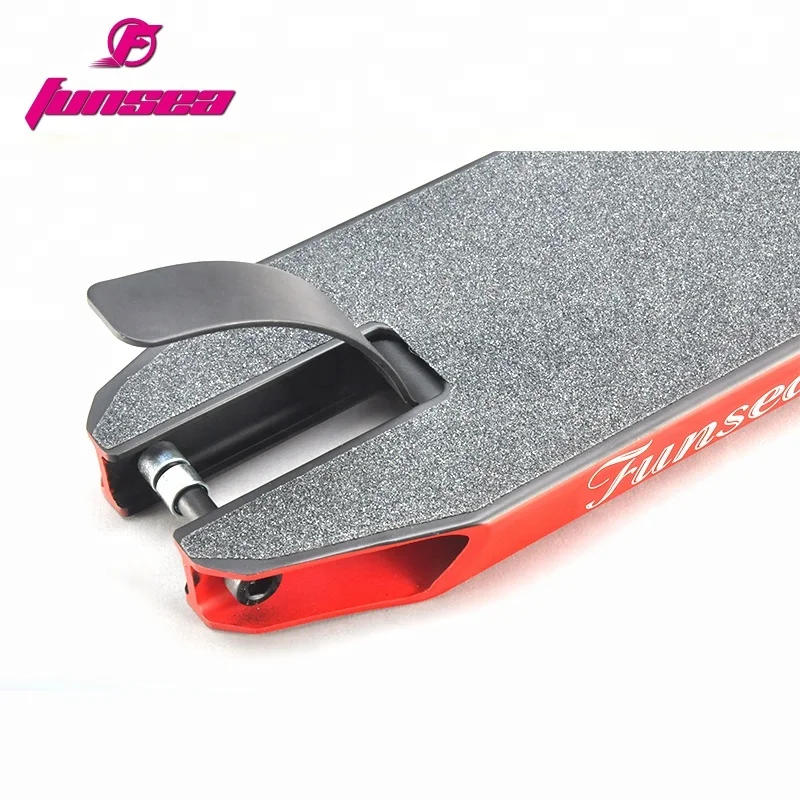 115*500mm aluminium alloy 6061 black red professional stunt scooter deck for 100 110 120mm rear wheel