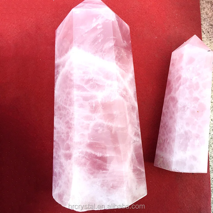 
Wholesale Large Rose Quartz Tower Cheap Price Rose Quartz Obelisk For Decoration 