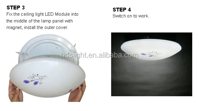 Magnet installation round AC SMD P10 LED Module ceiling light led pcb 2835 module and free sample can be available