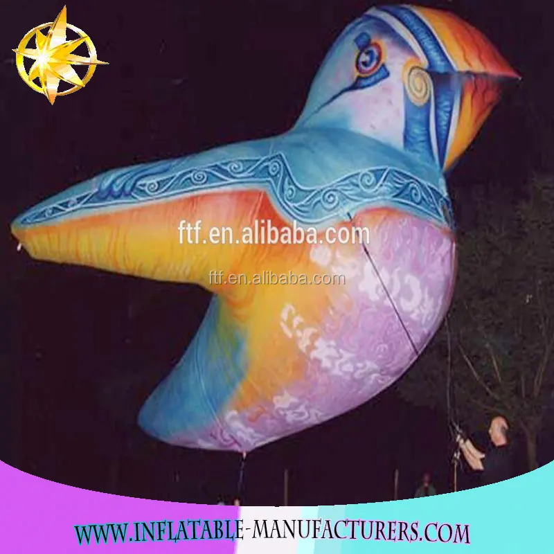 helium gas big advertising inflatable colorful animal parrot model