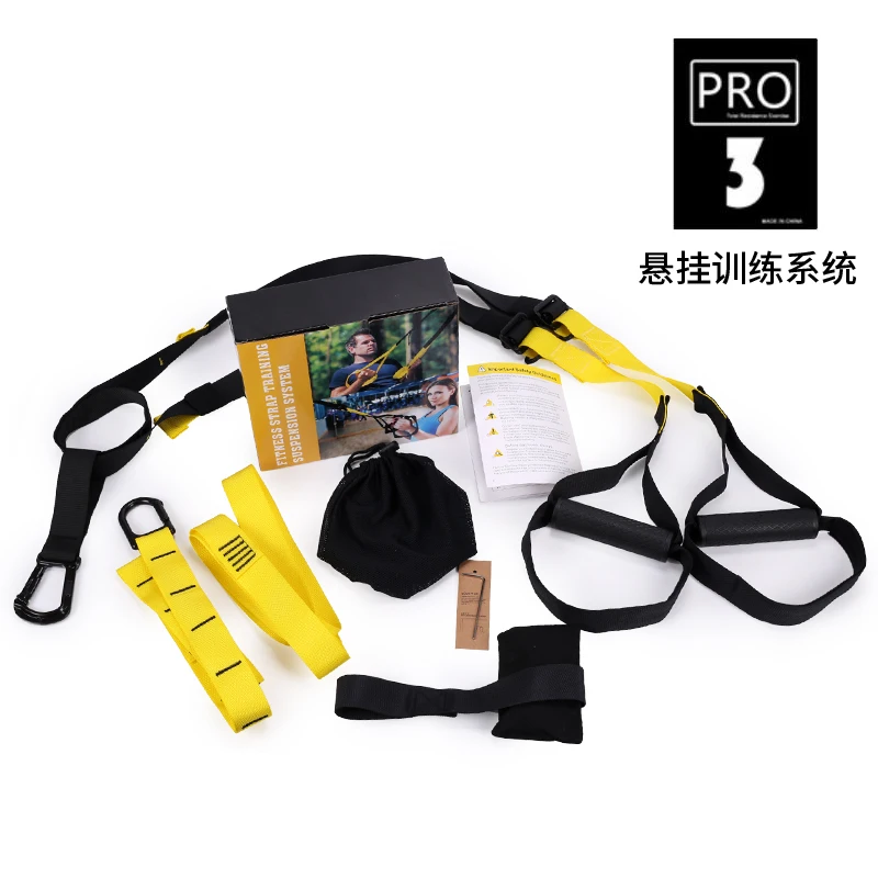 
Customized logo Home gym fitness equipment Trainer Kit P3 Pro Suspension Straps Sling Trainer basic kit 