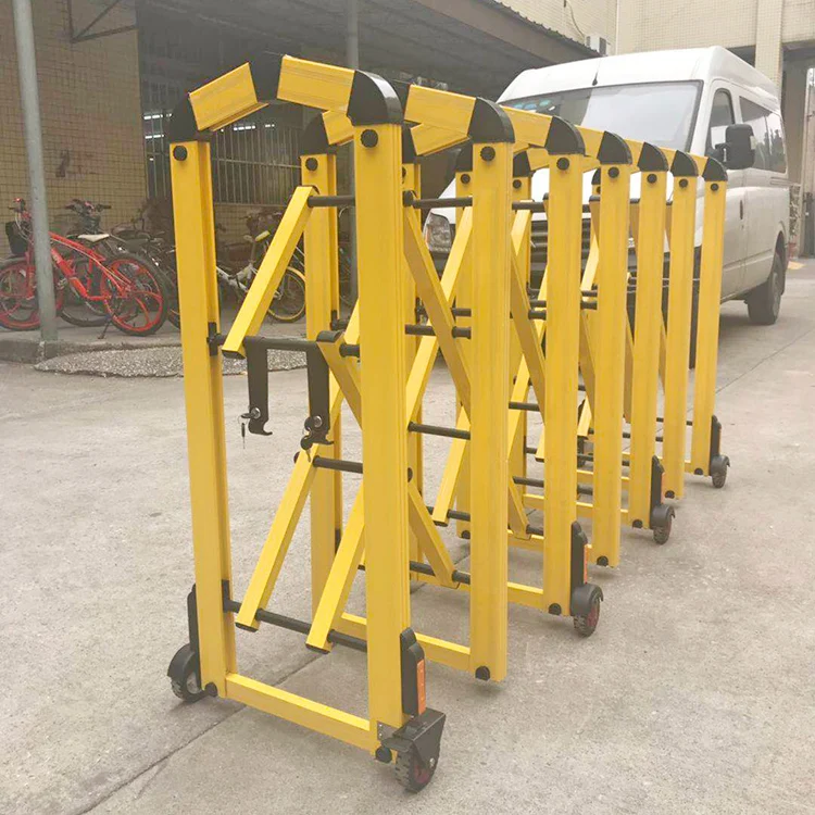 Gold color quick release road fence blocker crowd control queue barrier gate