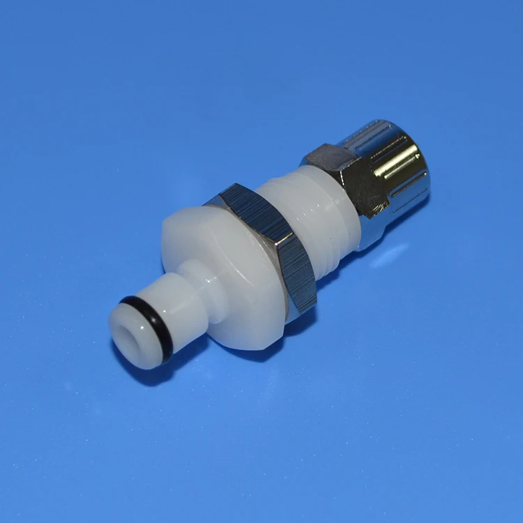 plastic hose barb quick connect fluid coupling