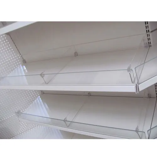 wire grid mesh shelves with dividers for supermarket gondola shelving