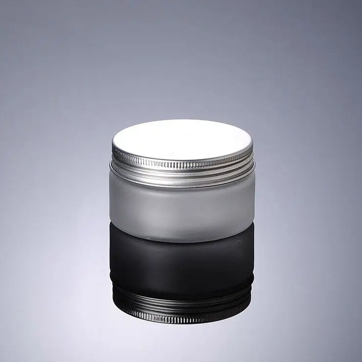 Высококачественная красная стеклянная банка для крема с золотой крышкой 50 г