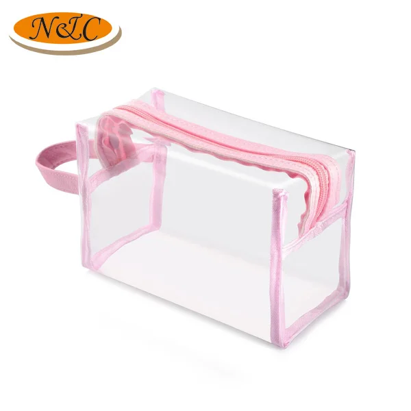 Amazon popular travel clear makeup organizer bag,transparent cosmetic bag
