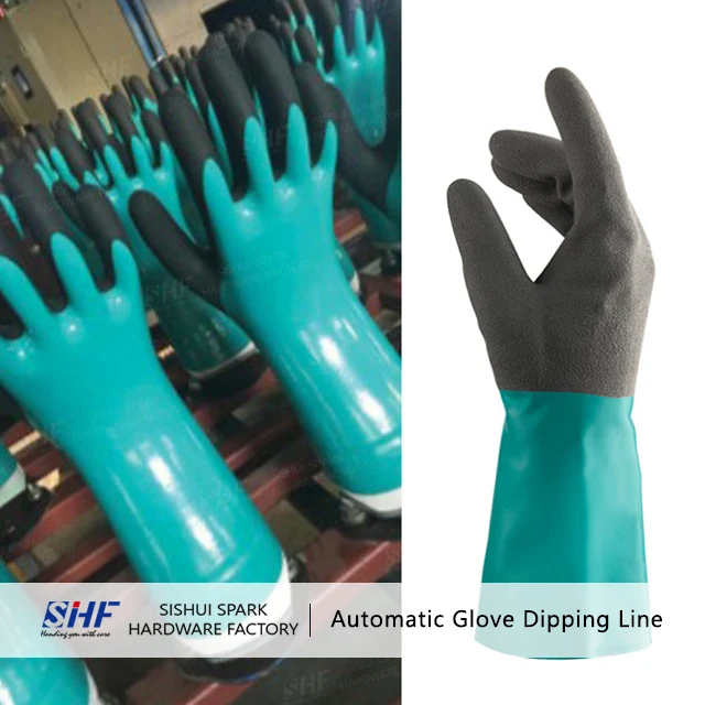 Long Sleeve (Knitting/Sewing)Sandy/Foam Glove Production Line/glove dipping machine