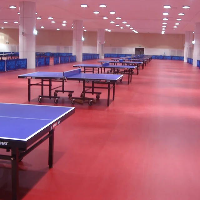 
Professional sports flooring red table tennis flooring mat 