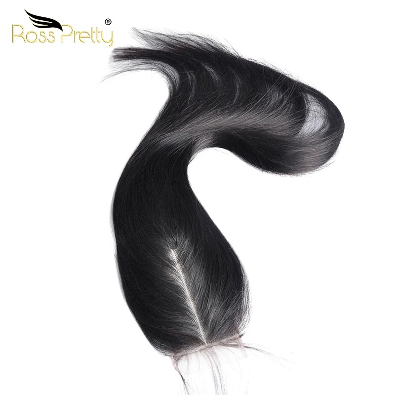 Ross Pretty Human Hair Best Price 14-20inch Bone Straight Hair With Closure Burmese Straight Hair 2x6 Closure