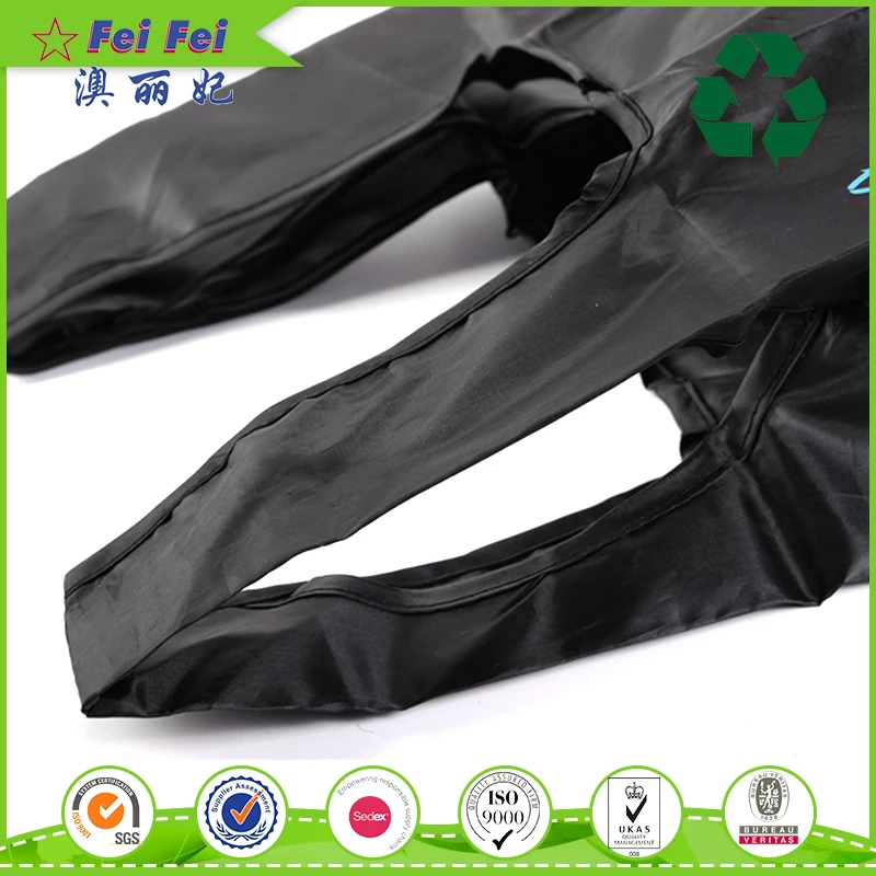 wholesale brand RPET nylon foldable recycle reusable shopping bag with logo