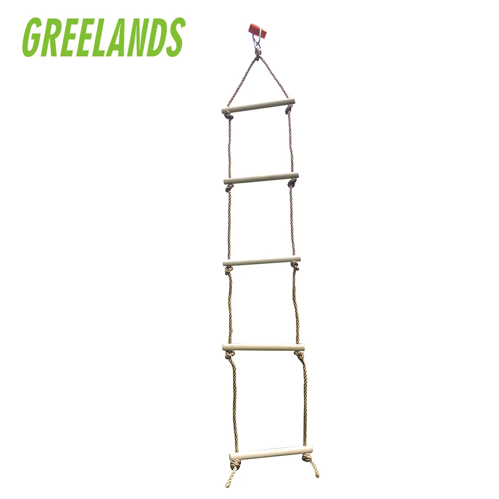 
Ninja Slackline Monkey Kits Climbing Rope Ladder, GYM Climbing Wood bar ladder 