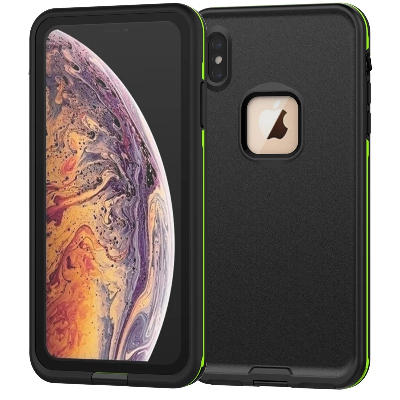 
Waterproof Case 360 Full Rugged Cover Slim Shockproof Dustproof Waterproof Built-in Screen Protector For iPhone XS/ 
