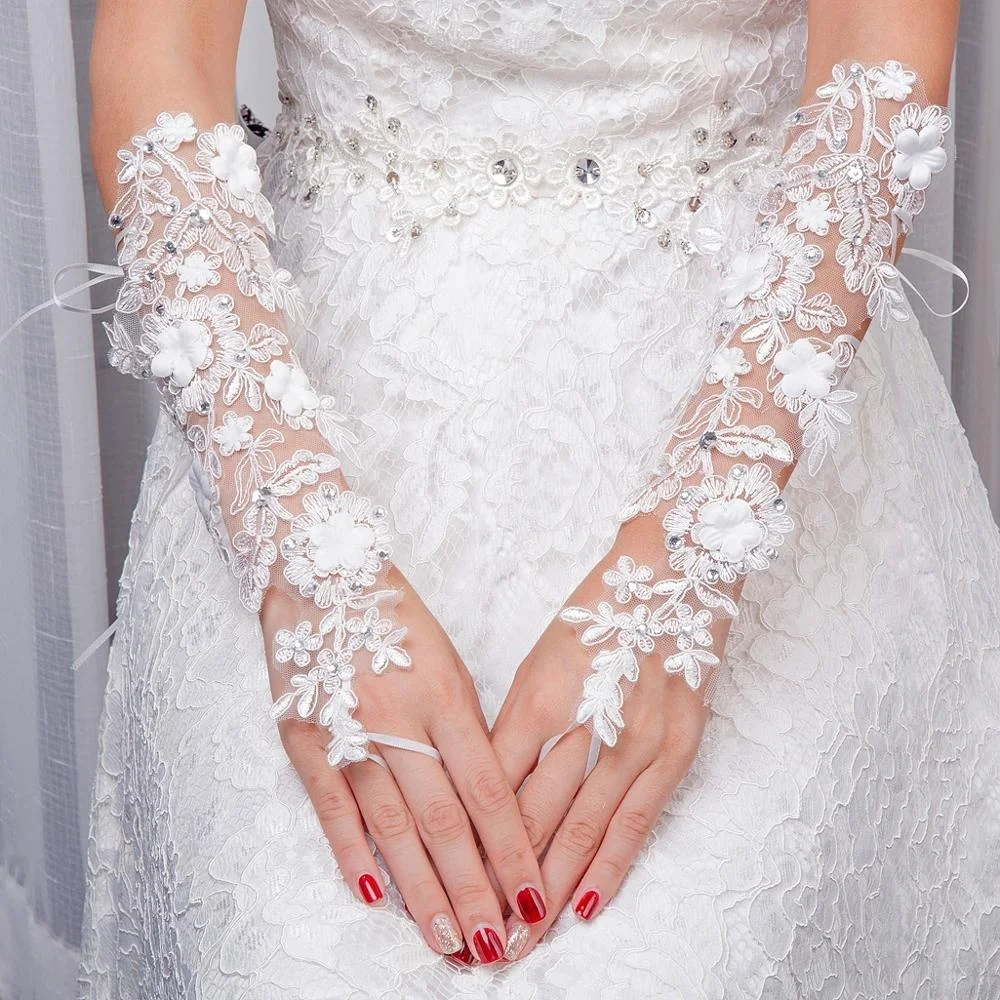 
New Arrival wedding hand gloves for bridal 