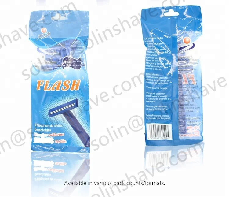 D209 Twin Blade Disposable Razor For Men Shaving Plastic Opp Bags Packing