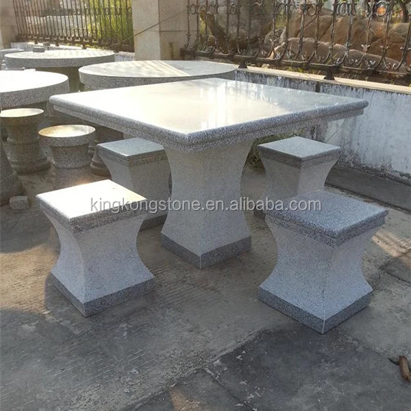 
Landscaping Stone Garden Set Granite Bench And Table 