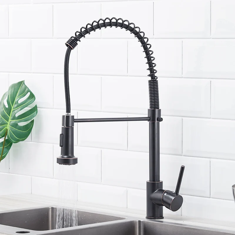 Вращающийся вращающийся 2-функциональный смеситель для выхода воды смеситель кухонный смеситель для украшения дома масляный Бронзовый современный