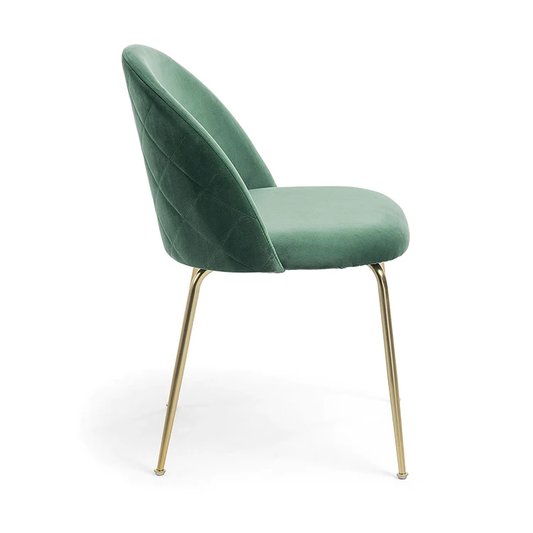 
GUYOU GY-4056 modern velvet living room restaurant dining chair with metal frame 
