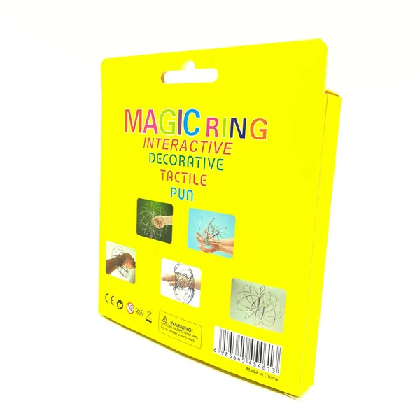 Multi Color Kinetic Flow Ring Spring Toy Bracelet 304 Stainless Steel Magic Flow Ring For Children