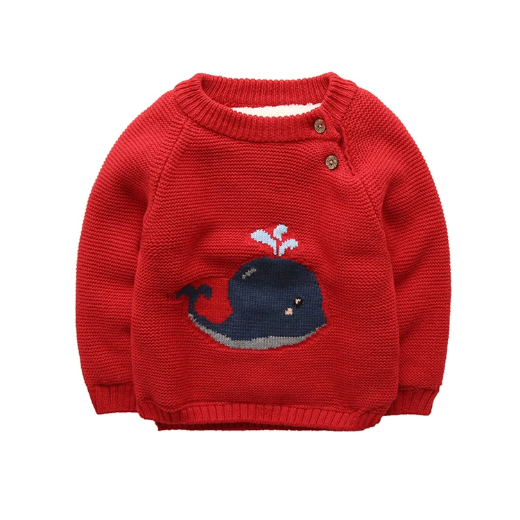 
Factory Custom Toddler and Baby Sweaters for Girls and Boys Cute Whale Jumpers 