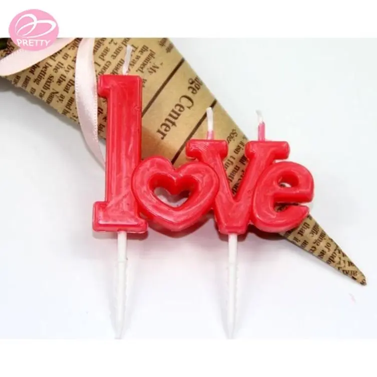 Crazy selling custom printing lovely heart shape candles