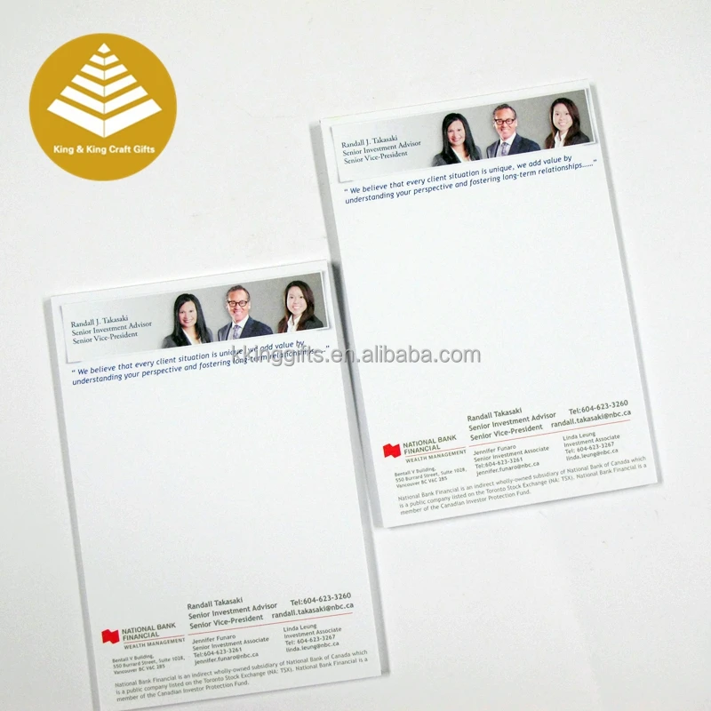 Custom ECO notepad for office stationery writing magnetic paper pad design / mini paper sticky notepad