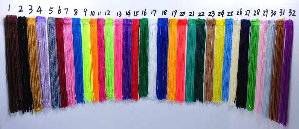 Wholesale More Size Polyester  Fringe Trim for Latin Dress Decoration Textile Accessories Trim Lace polyester Fiber