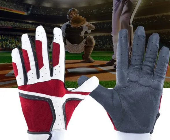 Professional Custom baseball batting gloves Hand Protection Baseball Batting Gloves kip leather baseball glove