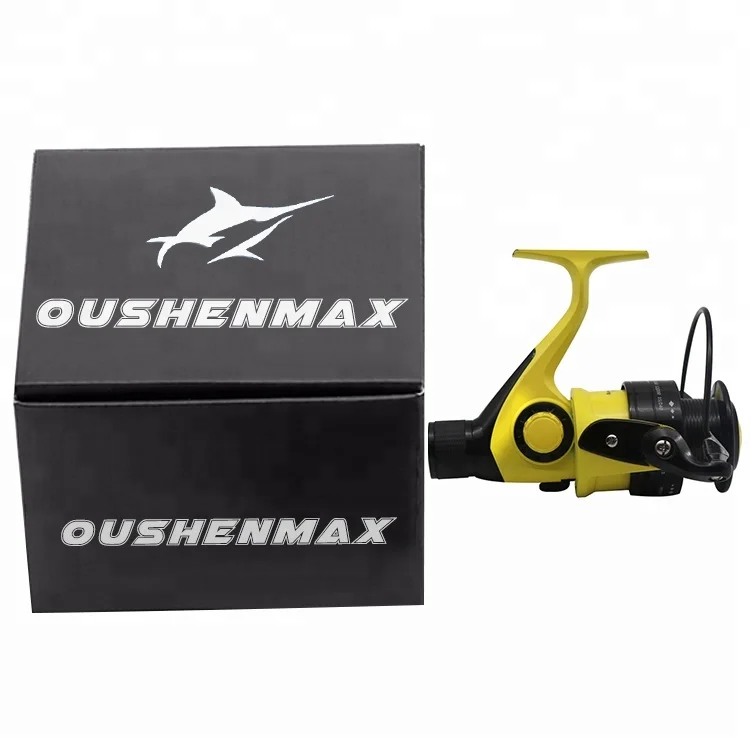 Double Drag REAR Spinning Reel Larger Spool Max Drag Sea Boat Spinning yellow Fishing Reel