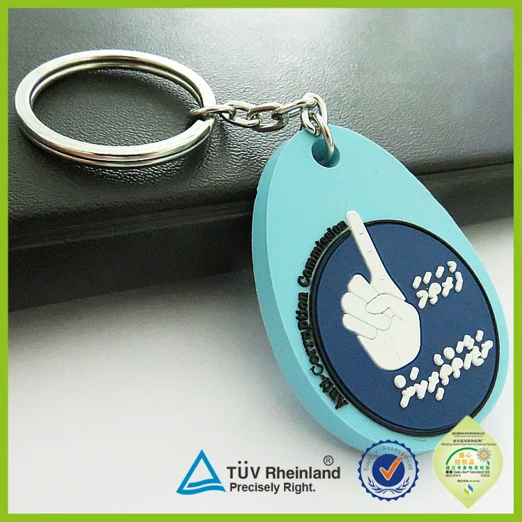 Custom Soft Pvc Rubber Torch Keyring Key Chain