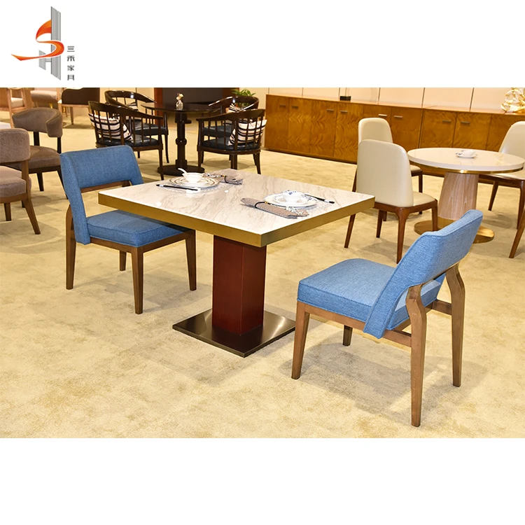 6 Piece french dining room sets modern hotel restaurant indoor dining room table furniture set