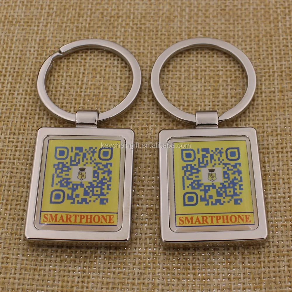 Promotional Custom Metal Square HS Code for Keychain