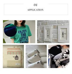 Custom logo printing fabric 3d label flock heat transfer sticker for clothes