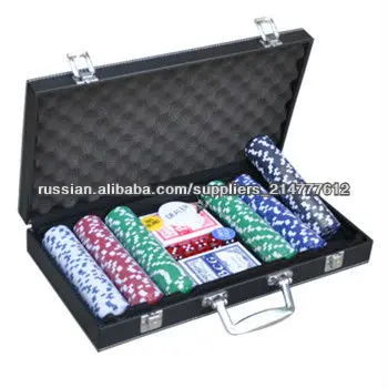 Кожаный чехол набор микросхем покера с чипами OEM покер