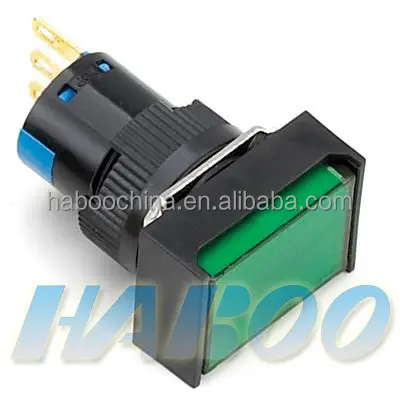 Без NC кнопочный переключатель HBD16 16 мм электрические сиюминутной прямоугольной кнопочные переключатели