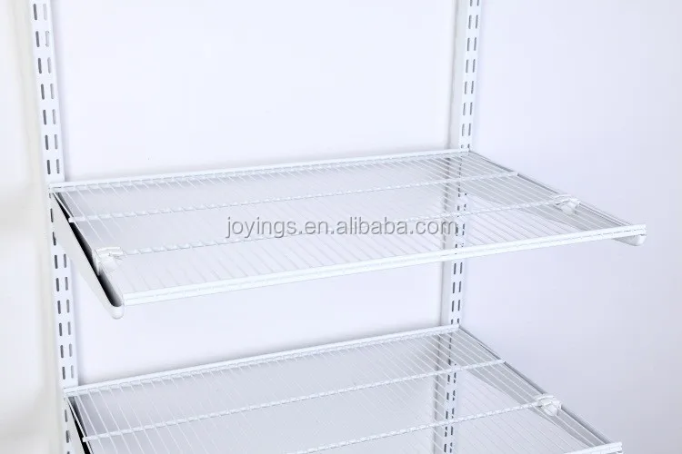 Adjustable Closet Organizer System Steel Frame Space Saving Closet Storage Wardrobe System