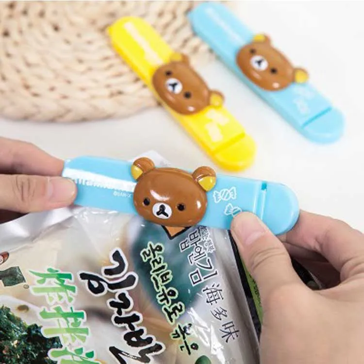 Hot Selling 2pcs Rilakkuma Plastic Food Bag Clip