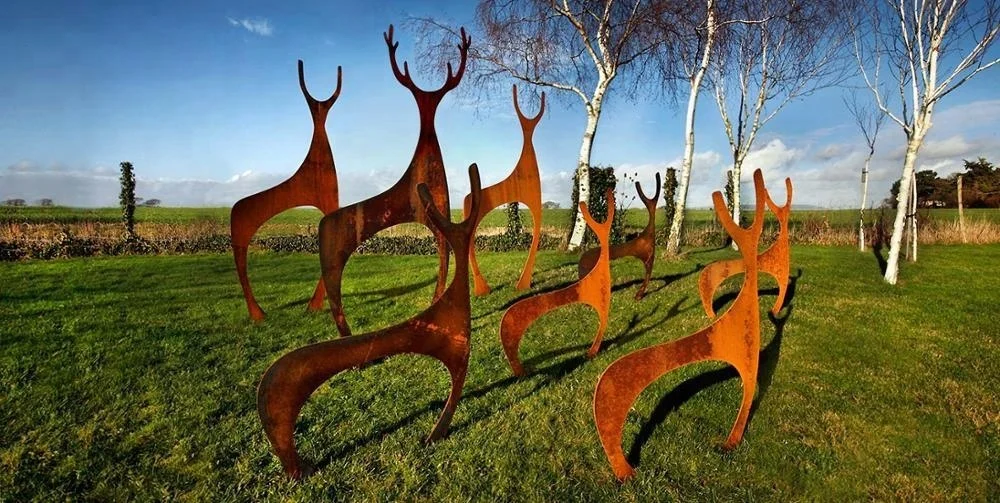 Лазерная резка corten garden art kangaroo для домашнего сада