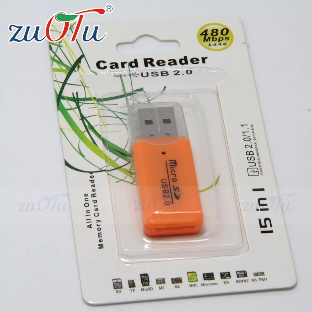 
Colorful design wholesale USB SD card reader for mobile phone and camera 