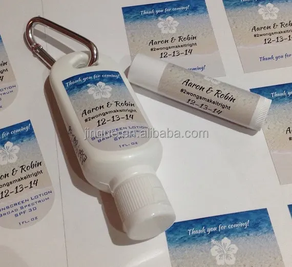 30ml 50ml 60ml SPF30 promotional sunscreen lotion with carabiner