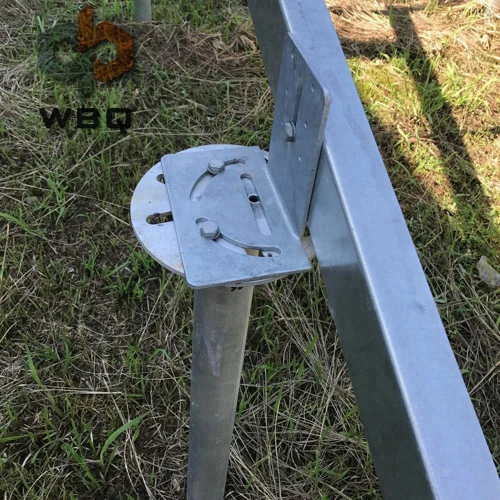 ISO certified galvanized spiral anchor ground screw for solar PV plant