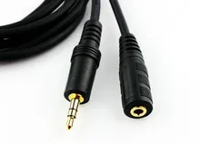 Black 1.8 meter 3.5mm male to female audio extension cable aux cable for computer PC headphone laptop tablet,speaker,amplifier