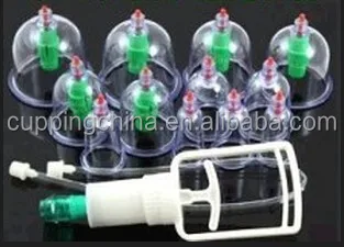 Иглоукалывание купирования ручной насос Вакуумный купирования терапии набор 24 чашки + 8 Магниты баночный массаж лечения