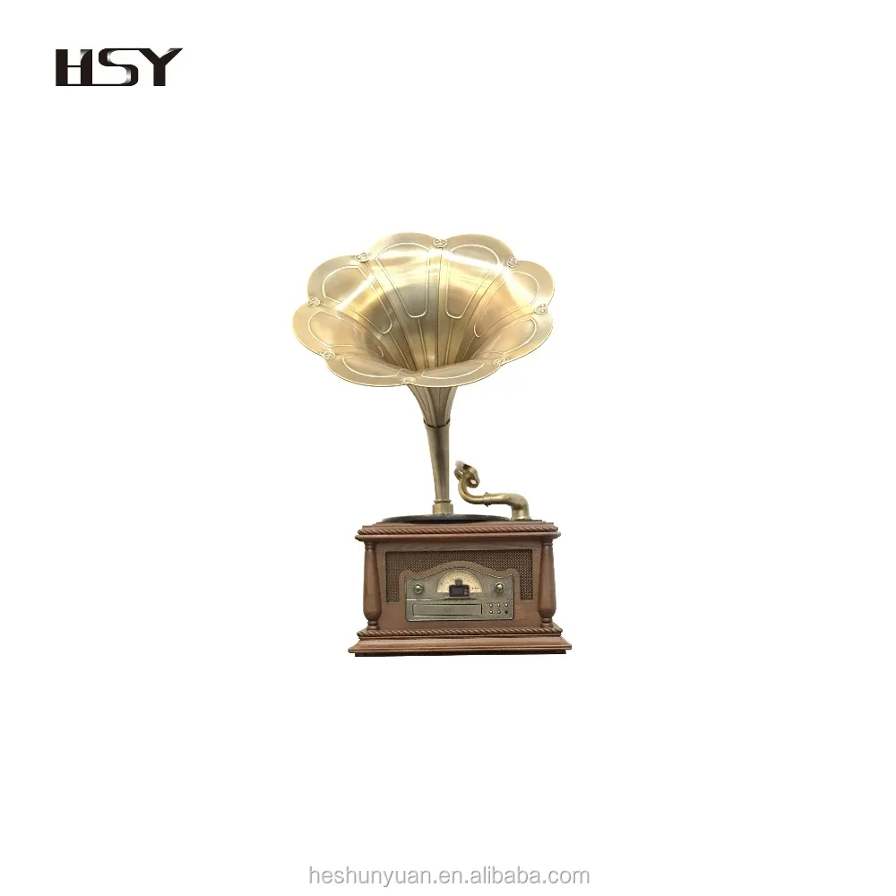 Multi-function Radio Classic Phonograph Gramophones player With CD Turntable Player