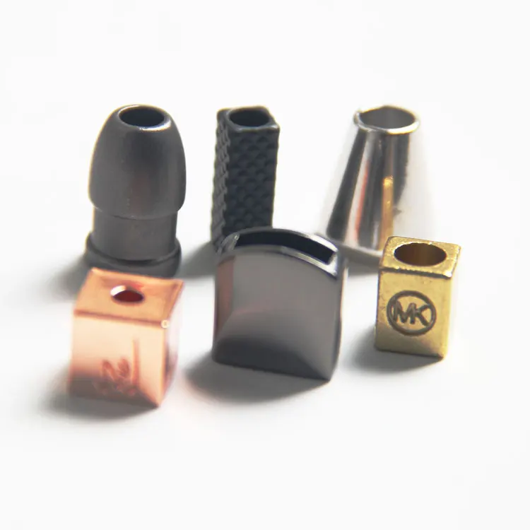 
 Пользовательский Металлический кубический шнур, торцевая пробка, пружинный декоративный шнур, торцевой замок, пробка для одежды  