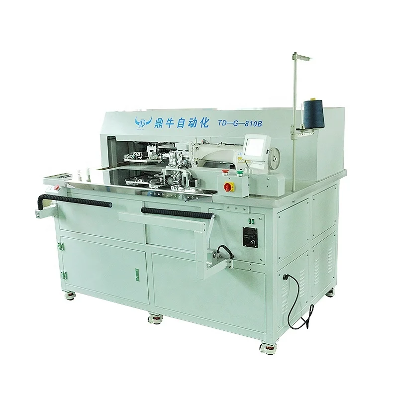 high speed industrial sewing machine to patch pocket on jeans knit fabric material automatically