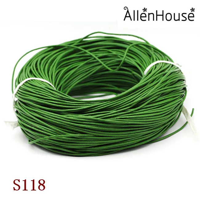 wholesale 100 yards/spool cheap black brown 1mm 1.5mm 2mm 3mm solid real leather cord lace for jewelry making