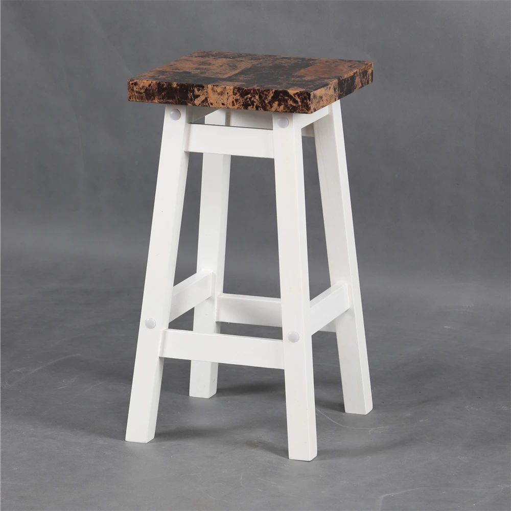 
PVC top modern design luxury dining table with drawer and 2 stools 