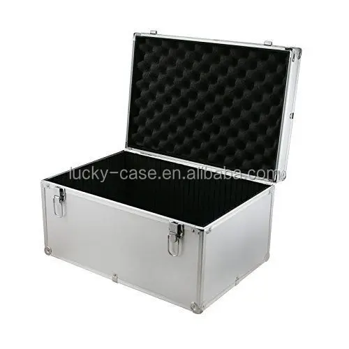Aluminum Hard Case Silver DJ Tool Box with Internal Divider