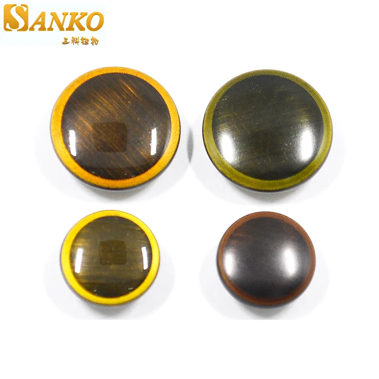 Decorative Snap Button Cover Colored Brushed Custom Metal Buttons Magnetic Round Nickel-free Eco-friendly Dry Cleaning Flatback