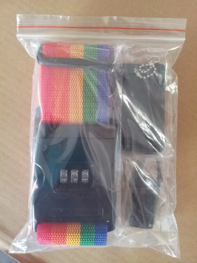 
CH-7182 3 digital combination Padlock ABS name tag luggage strap travel set 